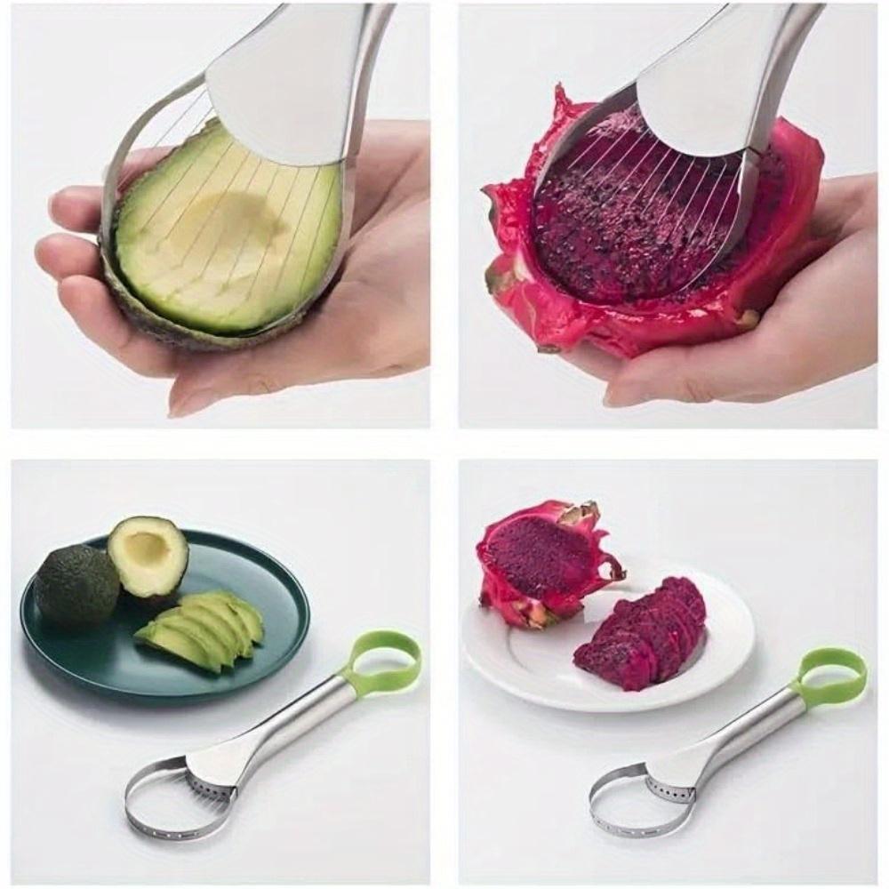 2-In-1 Avocado Slicer: Peel, Core, And Slice Avocados Effortlessly Stainless Steel Avocado Slicer Corer Separator