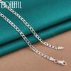 16/18/20/22/24/26/28/30 Inch Side Necklace 925 Sterling Silver Wedding Fashion Jewelry