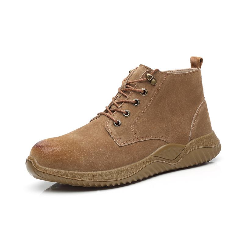 

Сварочные противоударные и проколостойкие мужские летние защитные рабочие ботинки европейского стандарта с защитой от ожогов brown [8218huangPU]; 44