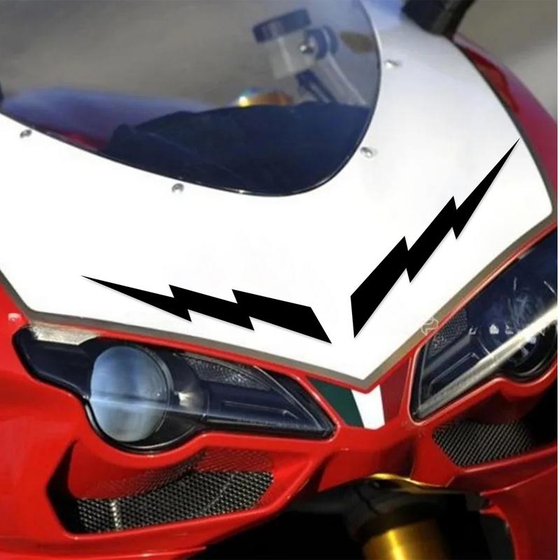 1 Pair Motorcycle Stickers Reflective Car Body Stickers Lightnings Decal DIY Motocross Decorative Accessories