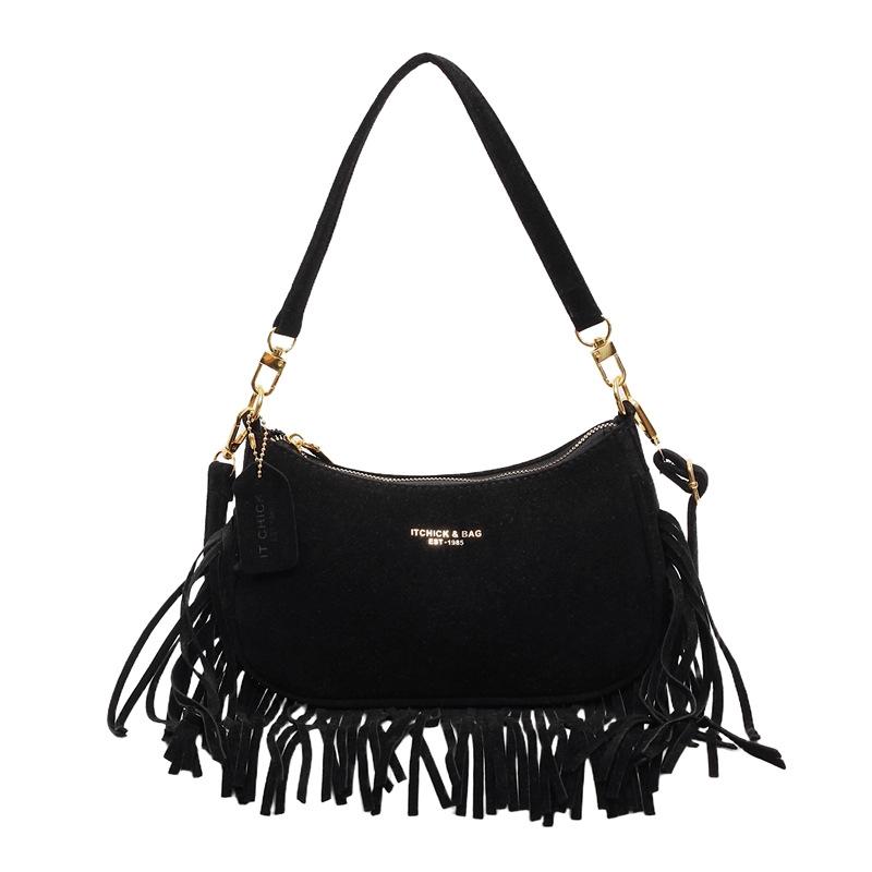 Стильная наплечная сумка, расслабленная сумка под мышкой и вместительная сумка кроссбоди чёрный