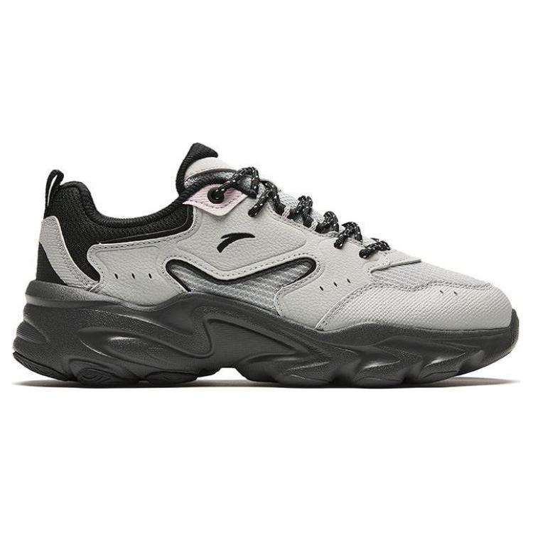 New Anta Low Top Chunky Sneakers Women's Gray Black 922418893-5
