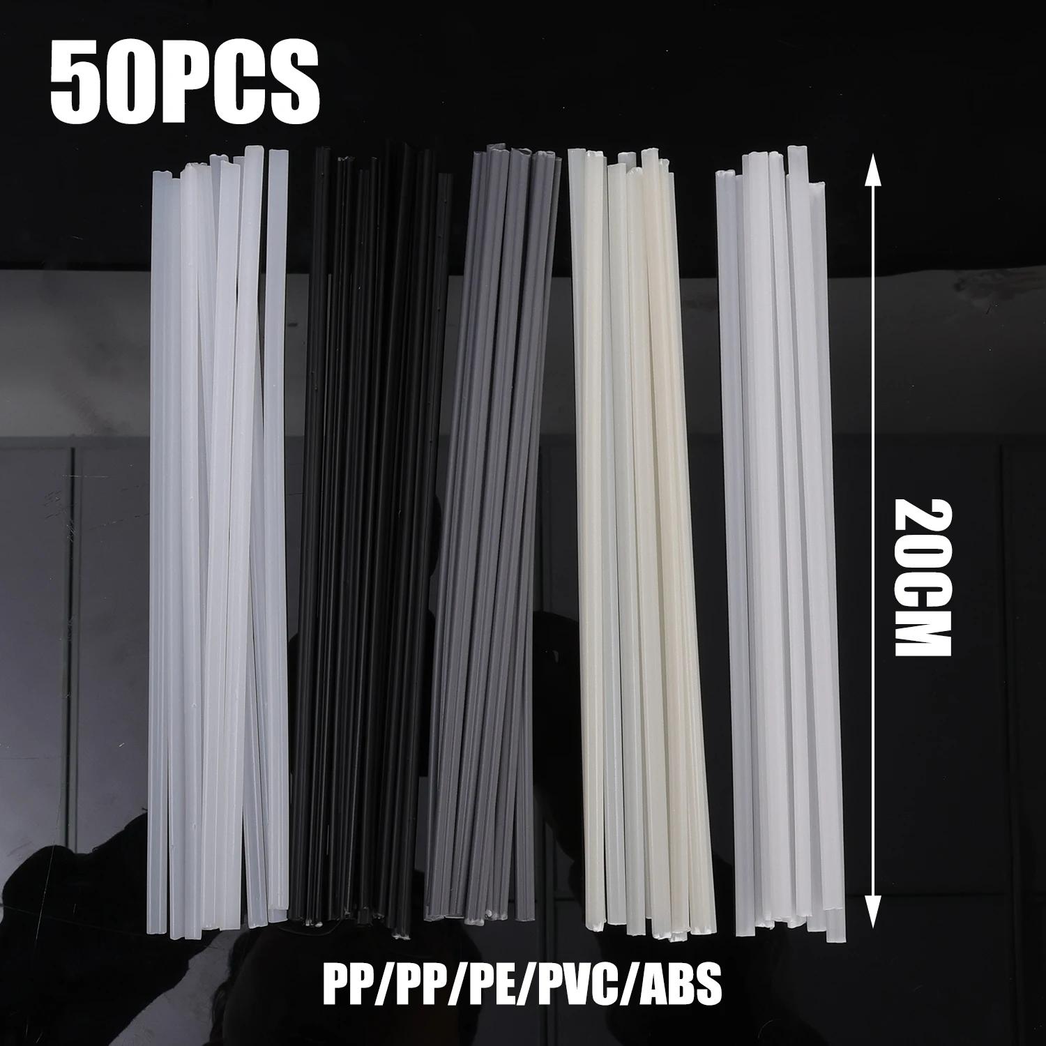 

Набор сварочных прутков из пластика PP/PE/PVC/ABS 20 см для ремонта бамперов, сварочные материалы, пластиковая сварочная горелка, полипропиленовый сварочный пруток 50 шт.