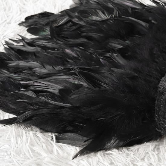 Moterims dirbtinių plunksnų mini sijonas Elastingas vidutinio juosmens A formos tiulio sijonas Mardi Gras šventėms Karnavalui Helovinui Šokių vakarėlio reikmenys