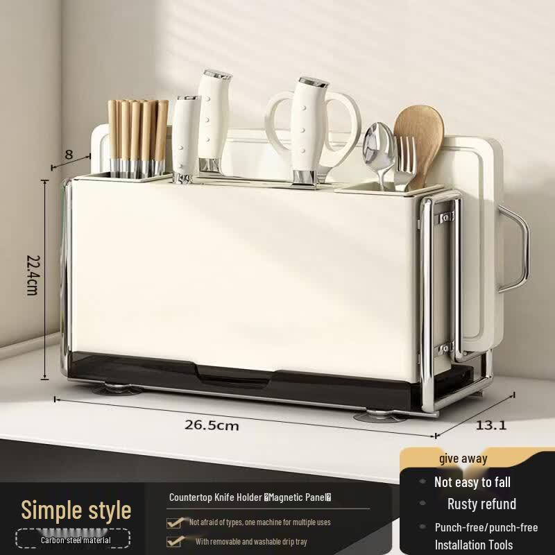 Multi-functional Wooden Kitchen Knife Storage Rack
