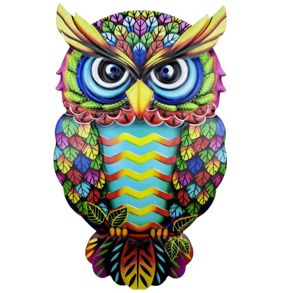 Pendant Yard Decoration Owl Metal Art Sculpture Home Outdoor Wall Art Garden Fence Decor