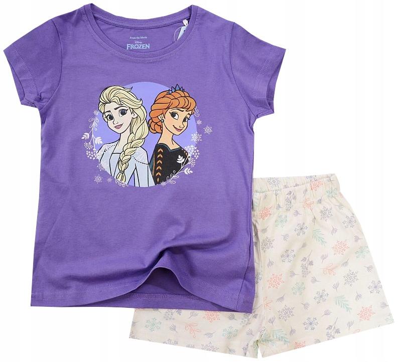 GIRLS' PYJAMAS FROZEN short sleeve ANNA ELSA purple 134 D051C