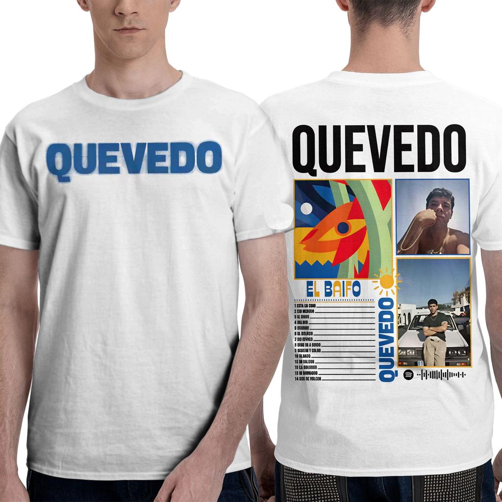 QUEVEDO EL BAIFO 2026 T Shirt Hip Hop TShirts Short Sleeve Y2K Retro Tops Summer 100 Cotton Comfortable Plus Size Clothing