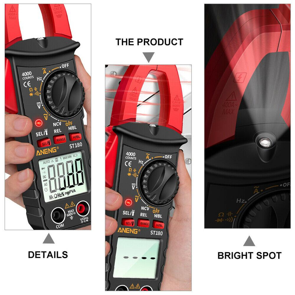 Digital Clamp Meter AC DC Current Voltage Multimeter Temp Volt Amp Tester Digital Clamp Meter AC DC Current Voltage Multimeter Temp Volt Amp Tester