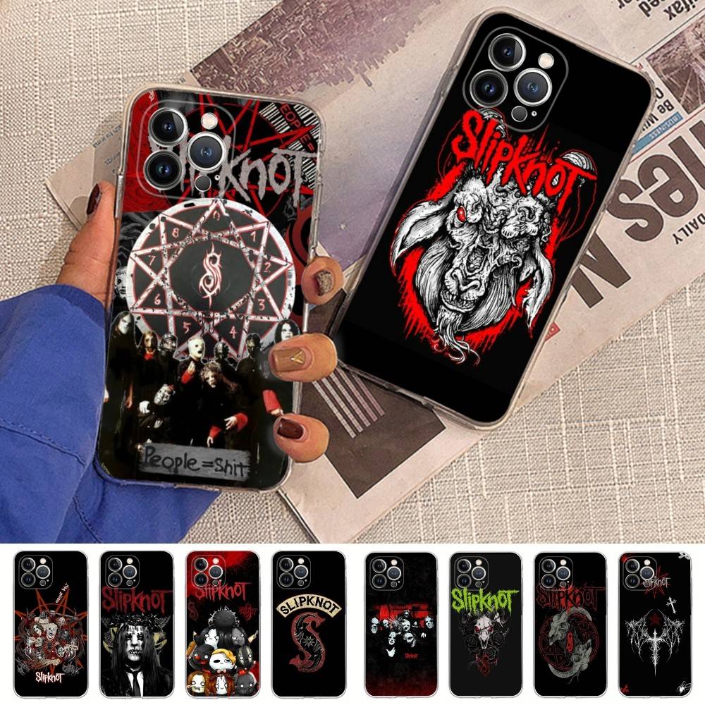 S-Slipknot Rock Transparante Telefoonhoesje Voor IPhone 17 Air 16 Pro Max 15 14 13 12 11Plus Schokbestendige Hoes