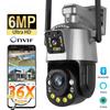 Câmera externa com zoom óptico de 6 MP e 36X, WIFI, lente dupla, PTZ, detecção humanóide, visão noturna colorida, câmera IP de vigilância, aplicativo iCSee