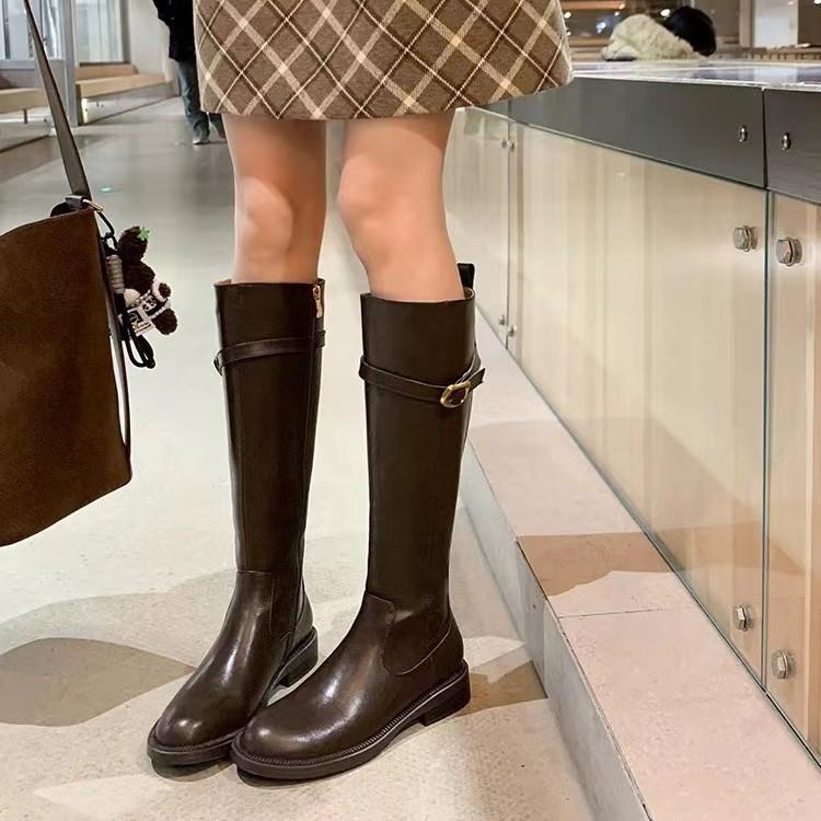 

High top knight boots 2026 Spring and Autumn new item slim and versatile long boots for women 40 коричневий