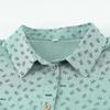 Mid-aged & Elderly Women's Floral Cotton Shirt, 3/4 Sleeve, Loose Plus Size Top
