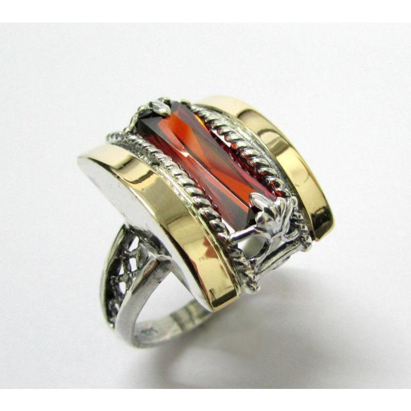 

Кольцо для женщин прямоугольное циркон двухцветное импортная торговля ювелирные изделия популярные аксессуары креативные популярные ювелирные изделия No. 10