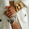 Ingemark Creative Trendy Gold Color Metal Wide Cuff Bracelets Women Punk Classic Chunky Spring Bangles Steampunk Jewelry 2026