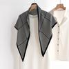 Vintage Striped Triangle Scarf Women Lightweight Chic Wrap Shawl Accessory Stylish Neck Waist Tie