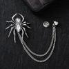 Fashion Versatile Spider Brooch Exaggerated Design Zircon Brooches  Shirt Collar