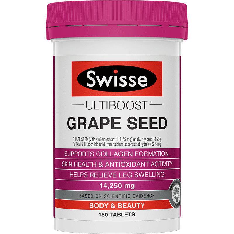 Australian SwissPower Grape Seed & Blood Orange Extract, 180 Capsules - Proanthocyanidin Rich Formula