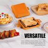 Microwave Sandwich Maker, Dishwasher Safe, No Electricity Needed, Fast and Safe Toasting (Orange)