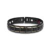 Mens Titanium Steel Geometric Bracelet With Magnetic Clasp Original Design Black Gold Tone FCM001