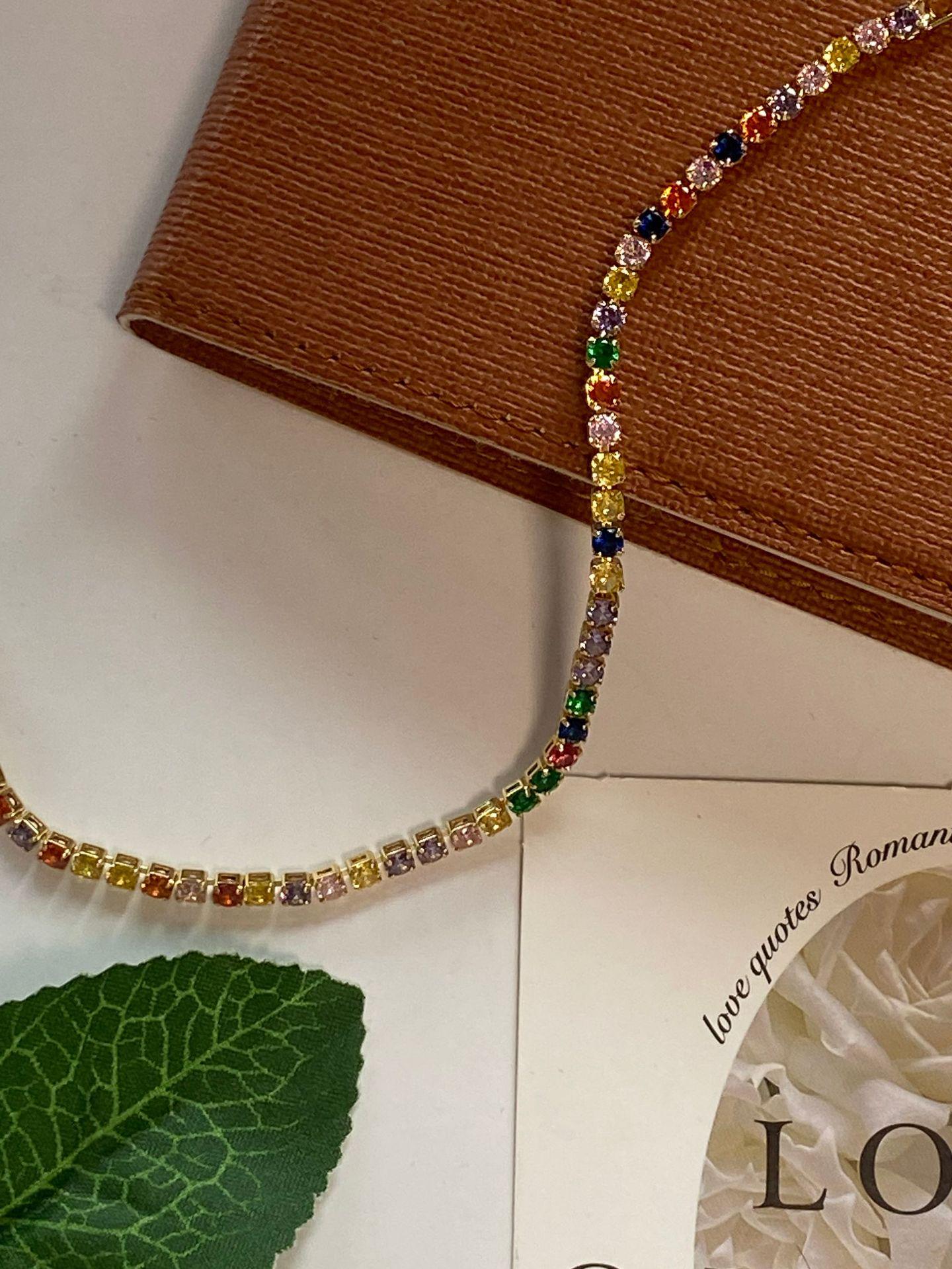 

18K Gold-Plated Titanium Steel Zircon Bracelet with Claw Clasp - Women s Trendy Hand Jewelry