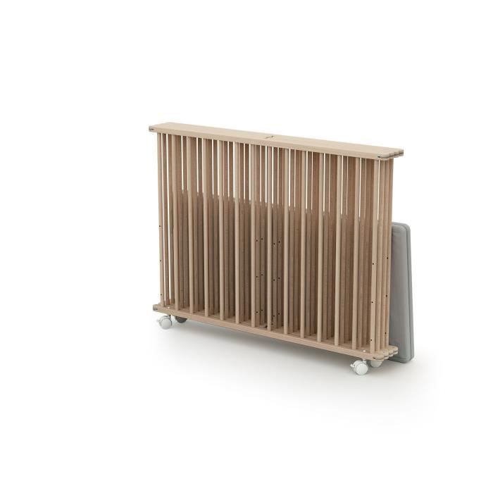 WEBABY - Klappbares Babygitter aus Holz 100 x 100 cm CALI Rohbuche - 100x100