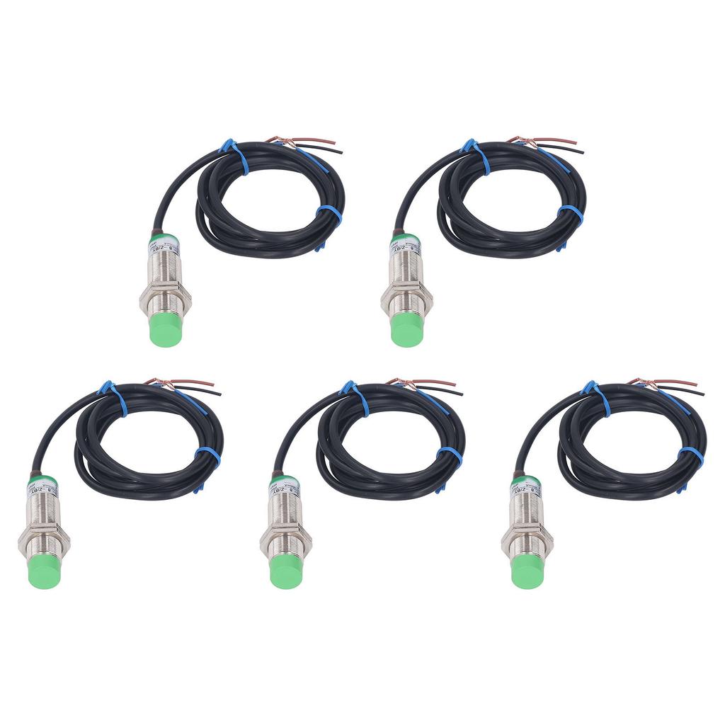 5Pcs Inductive Proximity Sensor PNP Normally Open Short Circuit Protection M18 Proximity Switch