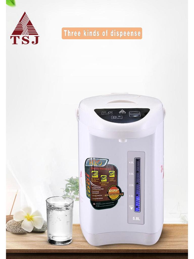 Hervidor Eléctrico TSJ 110V/220V Acero Inoxidable con Aislamiento Doméstico y Función de Temperatura Constante