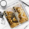 Golden Dragon Coiling For Samsung Galaxy S20 FE S21 S22 S23 Plus S24 Ultra S25Ultra S21+ S9+ S22Plus Golden glass phone case