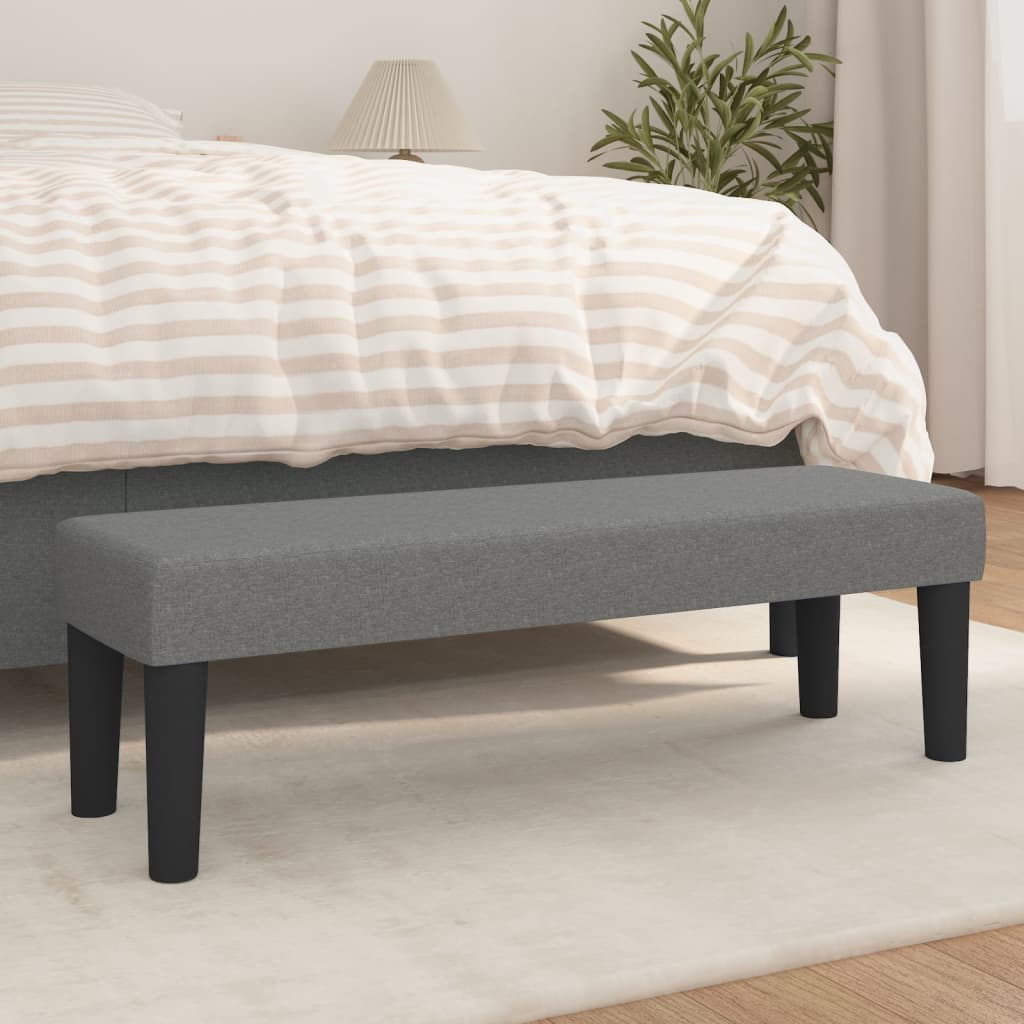 Vidaxl Bench, Dark Gray, 100X30X30 Cm, Upholstered with Fabric