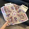 Silk scarf 71 * 71 imitation silk square scarf Korean atmosphere neck silk scarf flower pattern flower polka dot scarf