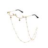 Vintage Glasses Metal Frame Half Without Lens Girls Chic Cosplay Party Decoration Lensless Metal Half Frame Glasses With Chain