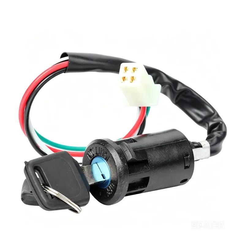 Fit for 50cc/110cc/125cc/150cc/200cc/250cc Mini Quad ATV Dirt Bike Universal 4-Wire Motorcycle Ignition Key Lock Switch 4 Wire