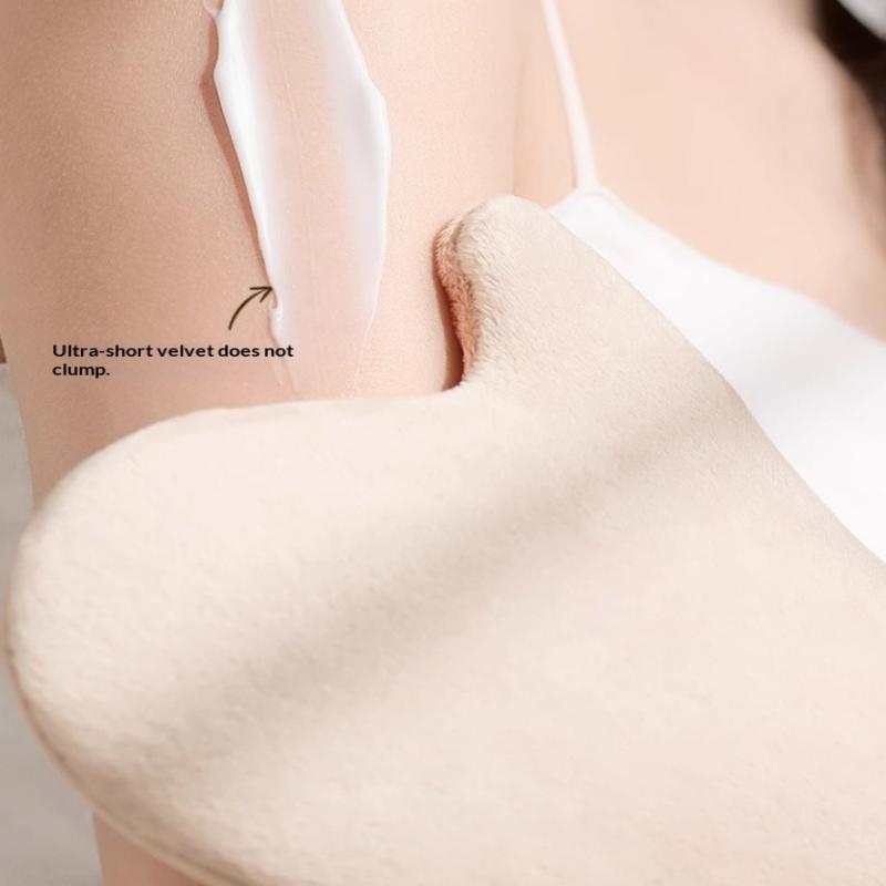 Body Lotion Glove Self-Tanning Mitt Double-Sided Prevents Sticky Hands Applicator Quick Dry Flocking Glove Makeup Applicator