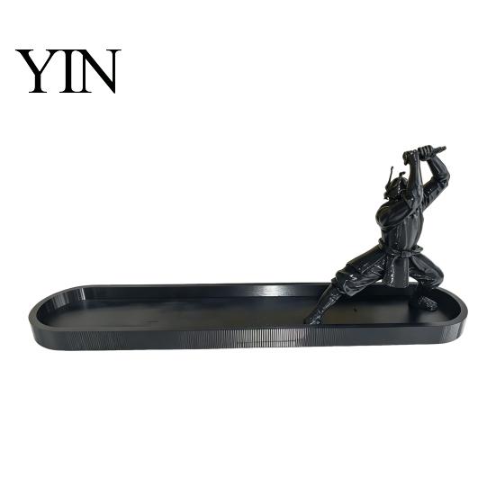 Samurai-Rüstung Räucherstäbchenhalter Schwert-Brenner Ornament mit Aschenbecher, Zen-Stil Kreativer Ständer für Heim- und Bürodekoration, Meditationsgeschenke für Männer und Tee