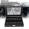 12 Grids Watch Display Storage Box Watch Organizer Case PU Leather