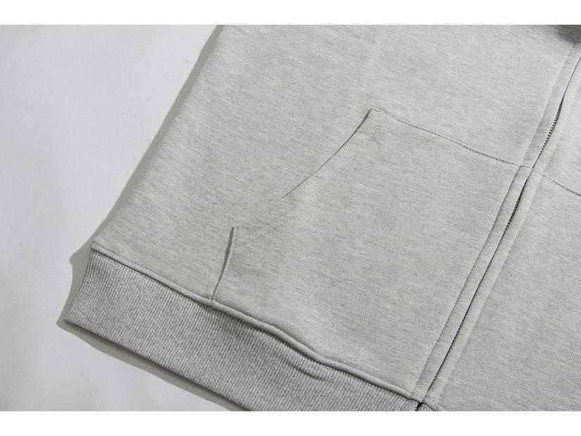 Unisex Zipper Hoodie with Logo Slogan Print by Gallery Dept