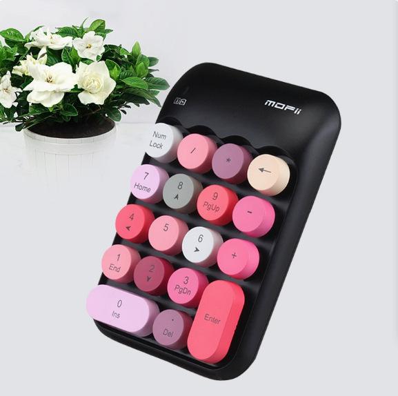 Retro-Farbe 2,4G Kabinett Mini-Tastatur für Finanzen
