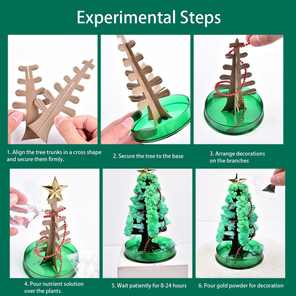 15ml Science Experiment Christmas Tree Magical Watering Growth Creative Tree DIY Handmade Toy Paper Tree Flowering