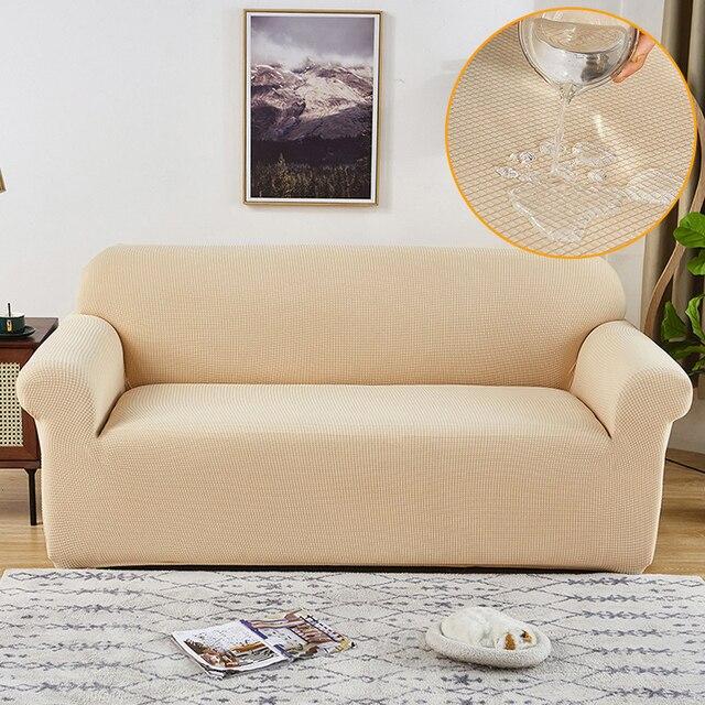 Waterproof Sofa Cover Armchair Slipcover 1/2/3/4 Seater Cover Polar Fleece Sofa Cover Furniture Protector for Home Living Room