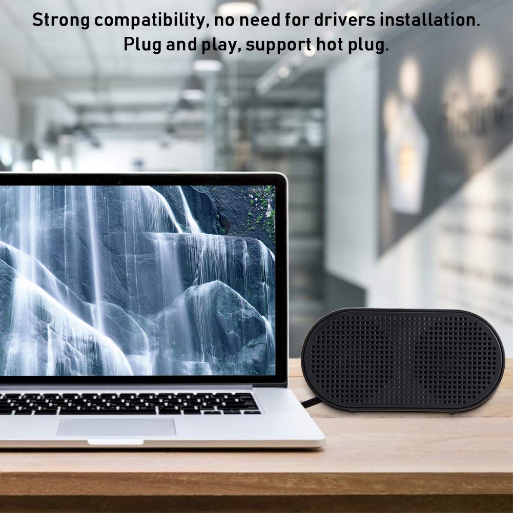 Computer Speaker Soundbox Mini Portable USB Sound Card Decoder Small Compatible Lightweight Pure Sound Quality USB Interface Omnidirectional Sound
