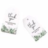 100PCS Green Leaves Thank You Cards Flower Pattern Wrapping Cards Thank You Labels Paper Green Plant Gift Wrap Decoration Cards