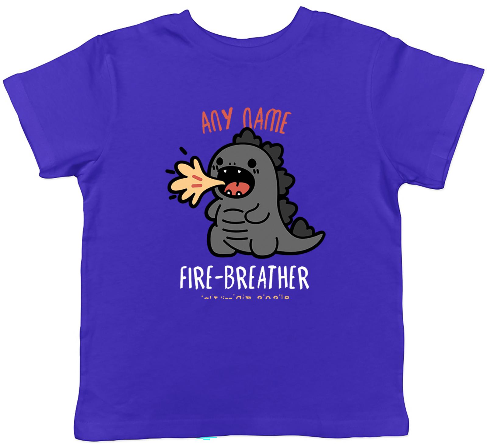 

Personalised Name Year Fire Breathing Dragon Since Kids T-Shirt Boys Girls Gift 130