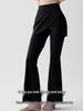 Women's Micro-Flare Yoga Skirt Pants Set for Outdoor Fitness - Autumn/Winter
