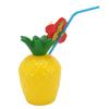 12pcs Hawaiian Party Cups Innovative Stylish Food Grade Drinking Cups with Lids and Straws for Hawai