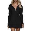 Ladies' Color Casual Loose Fashion Elegant Long Sleeved Dress