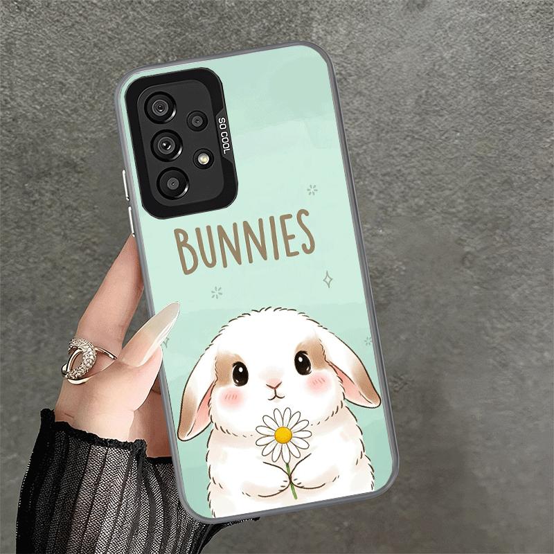 Cute Cartoon Bunny Rabbit Shockproof Phone Case for Samsung A17 A16 A15 A14 A37 A57 A36 A56 A26 A35 A55 A25 A34 A54 A24 A13 A23