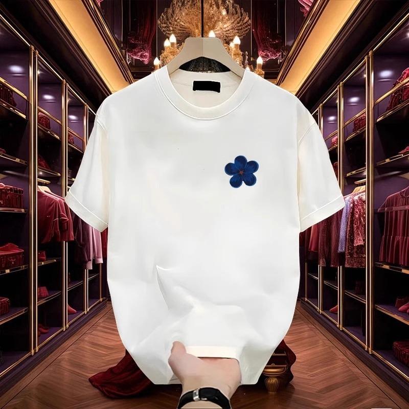 Couples Cotton T-Shirt Short Sleeve Black White Tops Breathable Comfortable Soft Casual Sport Tees