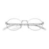Prada Brand Logo Metal Oval Optical Frame Women's Silver Silver 52/21/145 Basic Packaging-glasses Case + Packaging Box