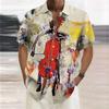 Men's Shirt Summer Hawaiian Shirt Pattern Print Music Notes Outdoor Street Short Sleeved Printed Clothing Fashion Designer